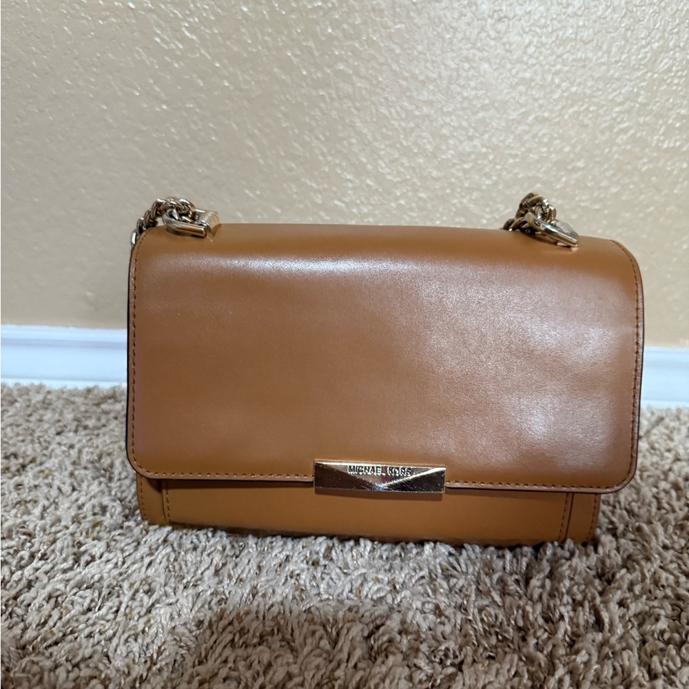 Michael Kors Brown Leather Crossbody Bag